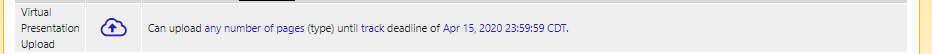 Virtual Presentation Upload